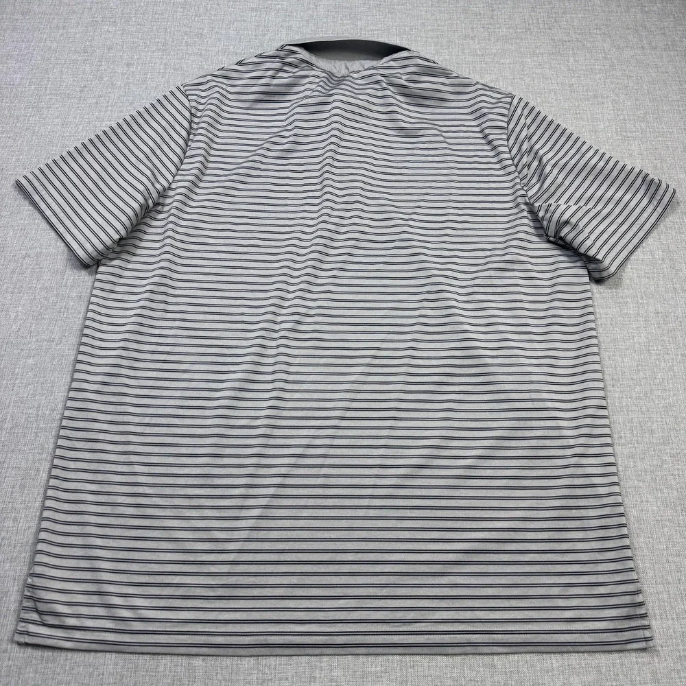 Polo Ralph Lauren Performance Golf Polo Shirt Mens L Gray Striped Classic Fit